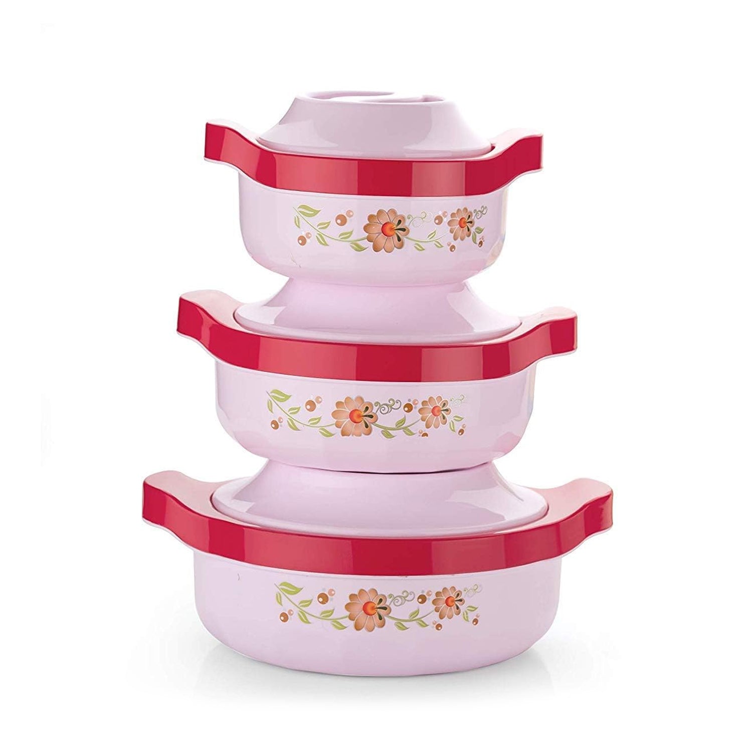 5230 Casserole Set of 3 Premium Casserole Big Size Microwave Safe 3 Pcs Set Floral Print Serve Casserole Set- 800ML,1500 ML and 2500ML DeoDap 5230 Casserole Set of 3 Premium Casserole Big Size Microwave Safe 3 Pcs Set Floral Print Serve Casserole Set- 800ML,1500 ML and 2500ML DeoDap